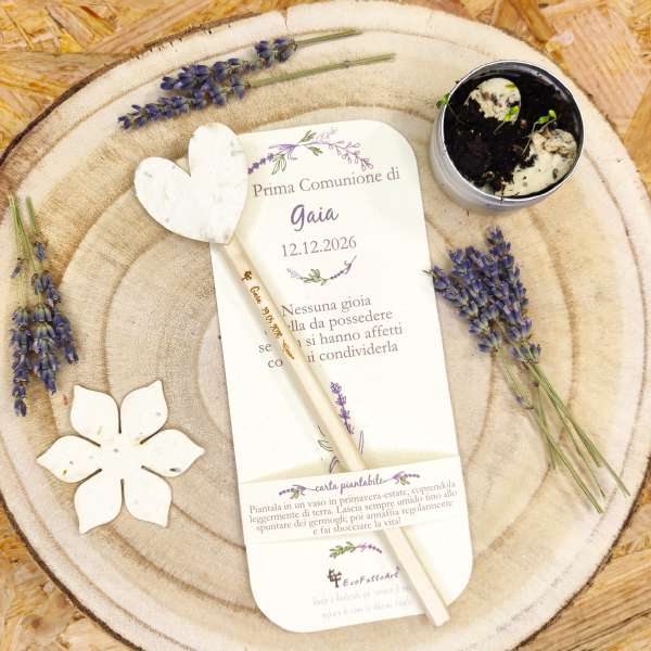 Segnalibro con matita piantabile LAVANDA LOVERS